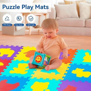 Puzzle Tappeto per Bambini 16 Pezzi 120x120cm