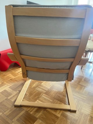 Sillón Poäng Ikea Abedul Gris