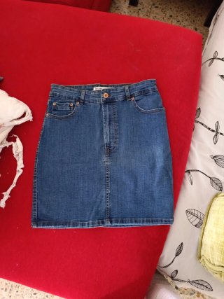 Falda vaquera Stradivarius azul