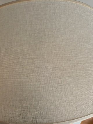 Lámpara de tela beige en lino(dentro plastificado)