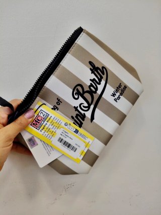 Pochette MC2 Saint Barth Beige/Bianco