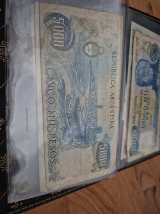 5000 Pesos Argentina Billete Antiguo