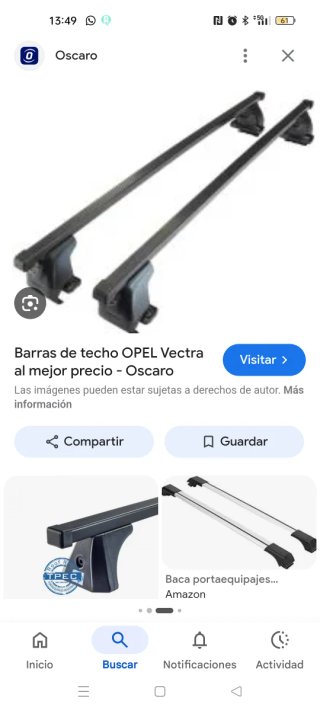 Barras de techo Opel Vectra