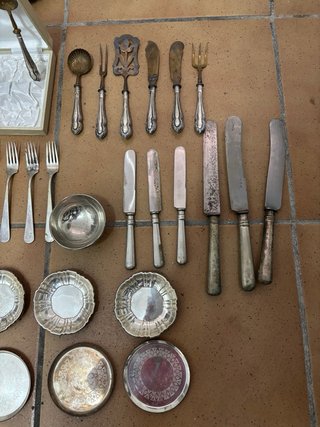 Set di posate in argento 800 Corona FA