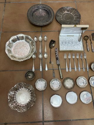 Set di posate in argento 800 Corona FA