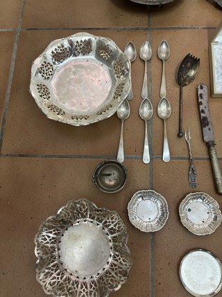 Set di posate in argento 800 Corona FA