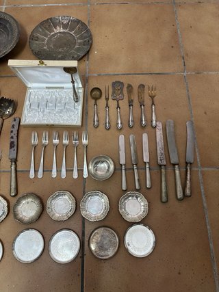 Set di posate in argento 800 Corona FA