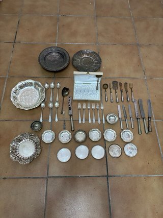 Set di posate in argento 800 Corona FA