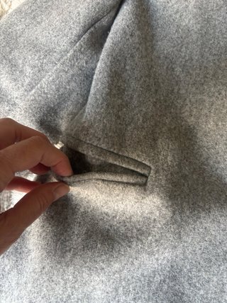 Abrigo de paño gris