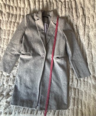 Abrigo de paño gris