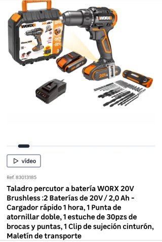 Taladro Atornillador WORX 20V