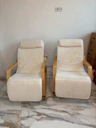 Sillas Mecedoras Relax con Reposapiés Ajustable