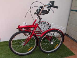 Triciclo plegable de 24 pulgadas para adultos