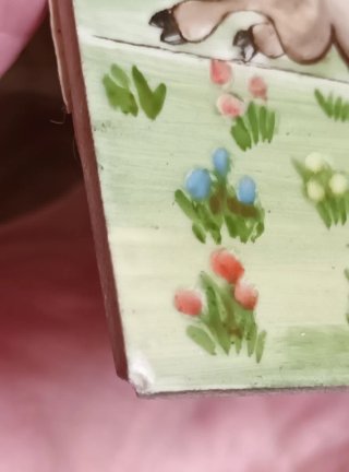 2 Piastrelle Decorative Vintage