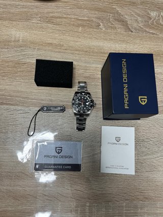 Reloj Pagani Design Lujoso Negro/Plata