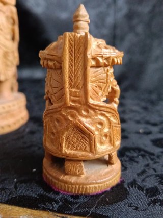Ganesha de madera portátil para altar Traída 1993