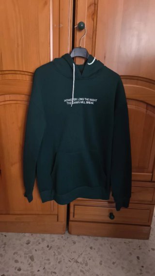 Sudadera Manfinity capucha verde oscuro