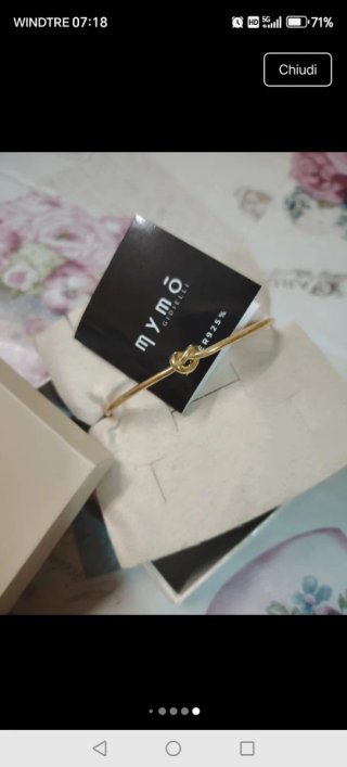 Bracciale donna Mymò nodo oro/argento