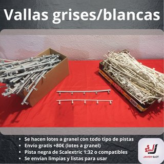 Vallas grises y blancas Scalextric 1:32