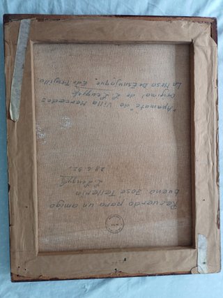 Óleo L. Lengyel — Con Sello Taller y Dedicatoria