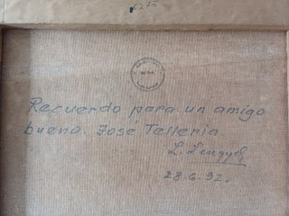 Óleo L. Lengyel — Con Sello Taller y Dedicatoria