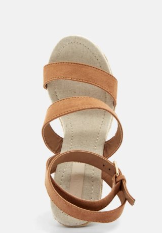 Sandalias Only Amelia life de ante tono camel