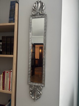 Espejo decorativo plateado