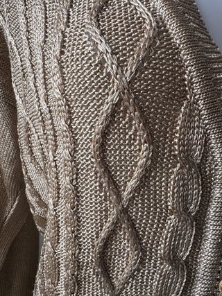 Cardigan oro donna viscosa vintage