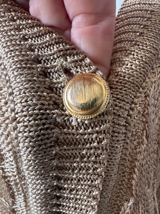 Cardigan oro donna viscosa vintage