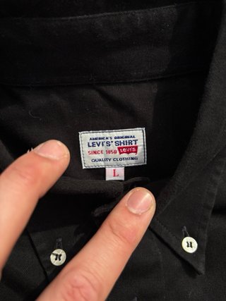 Camicia Levi's Nera Uomo