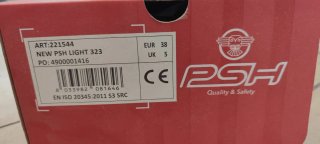 Zapatos de seguridad PSH Talla 38