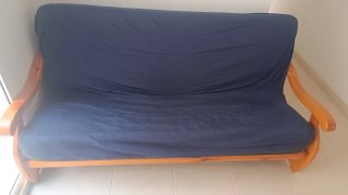 Sofá Cama Madera Pino Azul