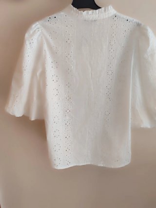 Blusa Zara Blanca Talla S/36/8