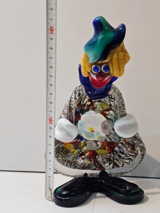 Escultura Payaso Cristal Murano Cenicero