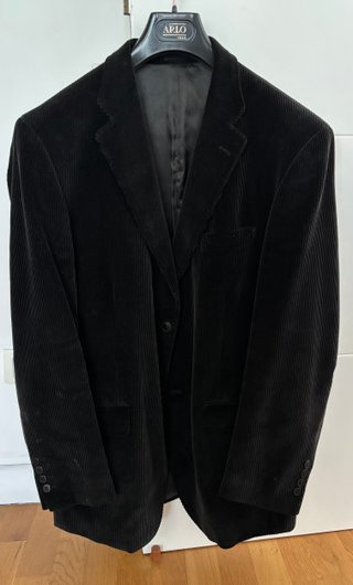 Chaqueta Americana negra de pana