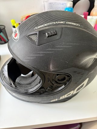 Casco Moto Integral SHIRO sin visera Negro Carbono