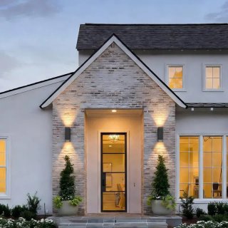 Klighten 2 Apliques Exterior Arriba Abajo Negro