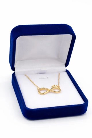 Collar Infinito Oro 18k y Acero