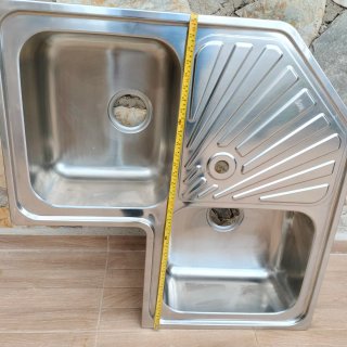 Lavatrice Teka 2 vasche con sgocciolatore ad angolo