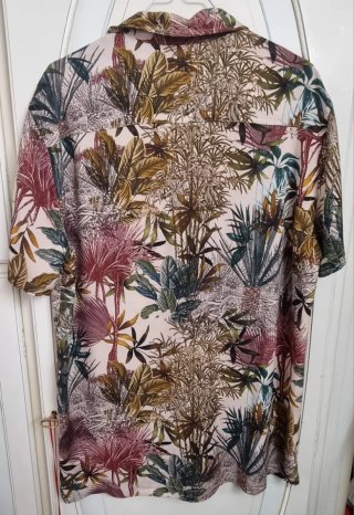 Camicia uomo fantasia foglie