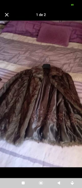 Abrigo de pelo señora talla 44 ,46,solo un uso.
