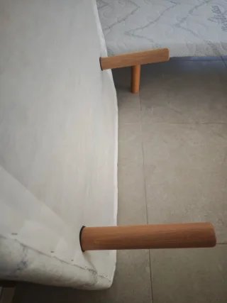 2 Somieres Tapizados 90x200 con Patas