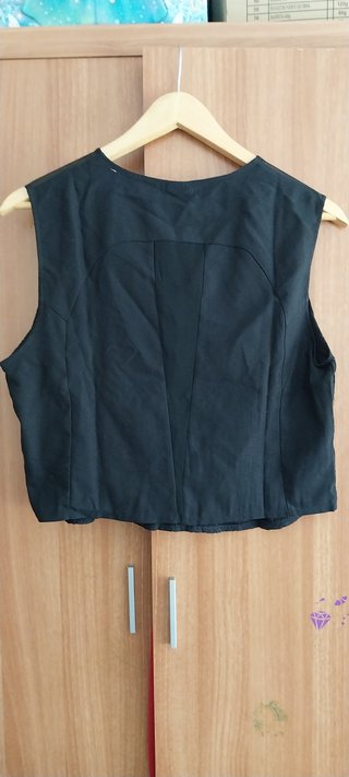 Zara coleccionTop Negro Transparente Talla L
