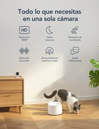 4 Cámaras Vigilancia WiFi GNCC Interior 1080P