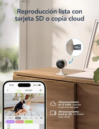 4 Cámaras Vigilancia WiFi GNCC Interior 1080P