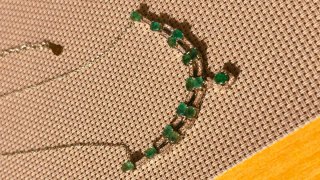 Collar de esmeraldas naturales y diamantes
