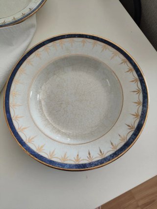 Set di sei piatti profondi in ceramica di San Juan S.A. anni 40/50
