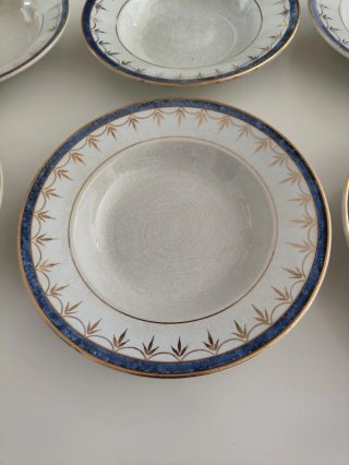 Set di sei piatti profondi in ceramica di San Juan S.A. anni 40/50