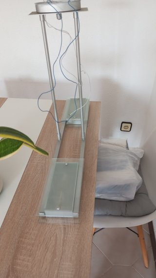 Lámpara de techo moderna cristal y metal