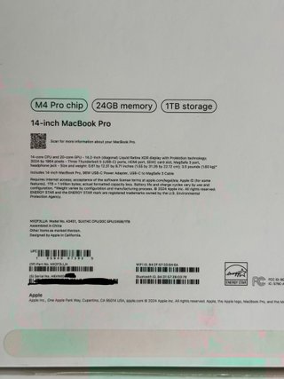 MacBook Pro 14 M4 Pro 24GB RAM 1TB